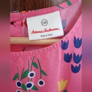 Hanna Andersson Pink Floral Cotton Dress Big Girls 150